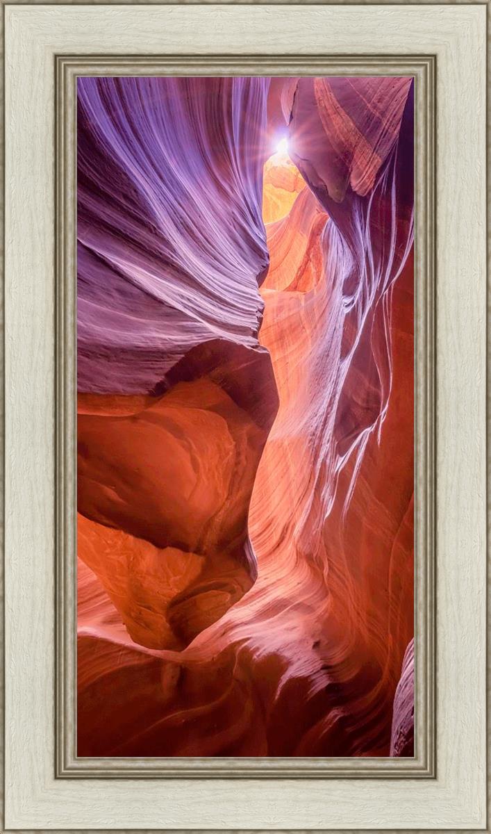 Antelope Canyon Sunburst Wall Art - Stunning Desert Landscape Photography Print for Home & Office Decor | Perfect for Living Room, Bedroom, or Gift