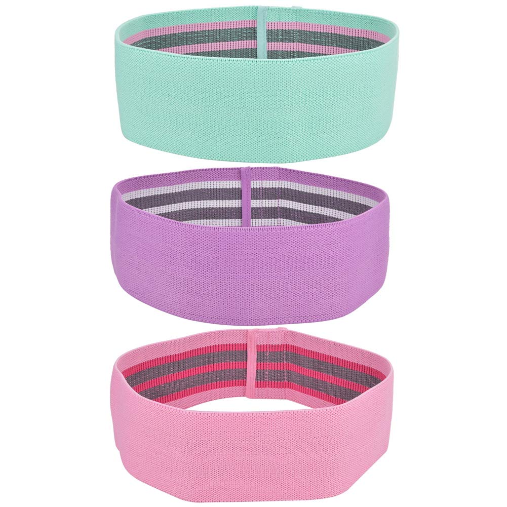 Premium Fitness Resistance Bands for Squats, Hip Exercises, Physical Therapy, Yoga, Pilates & Home Workouts - Medium Resistance Pink Elastic Exercise Bands for Strength Training & Muscle Recovery | Perfect for Gym, Travel & Rehabilitation