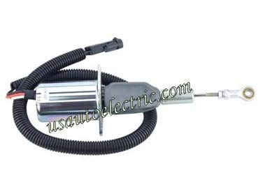 12V Fuel Shut-Off Solenoid Valve - Compatible with Case 82850507, New Holland 82850507 - Replacement for Case, New Holland & Ford Tractors - Durable Diesel Engine Part for Agricultural Equipment & Heavy Machinery (USA Stock) - Perfect for Tractor Maintenance & Farm Equipment Repair