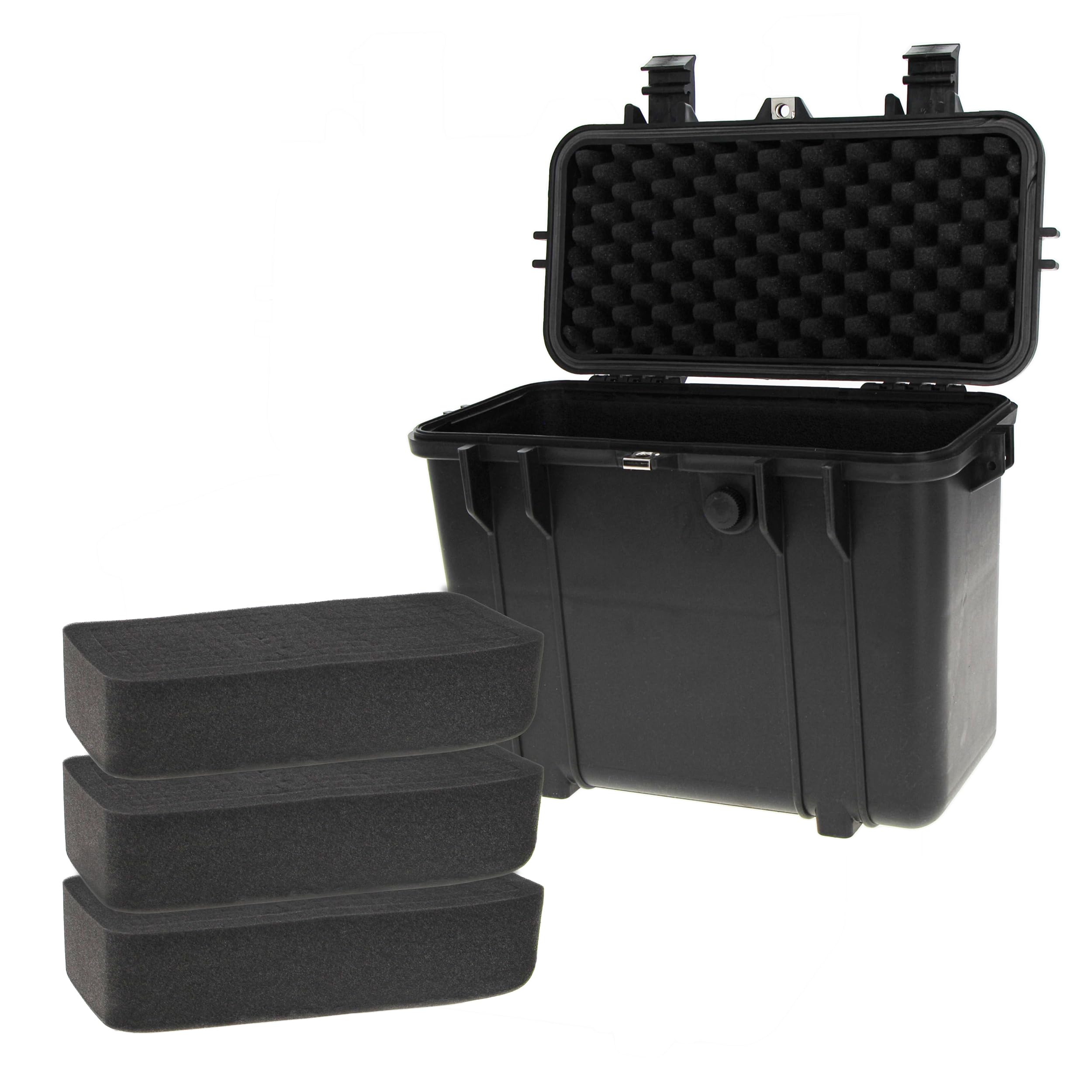 14.1 x 7.9 x 12.4in Waterproof Hard Case with Customizable Foam Padding - Protective Storage for Rifles, Cameras, Drones, Guitars & Electronics | Ideal for Travel, Hunting, Photography & Equipment Transport