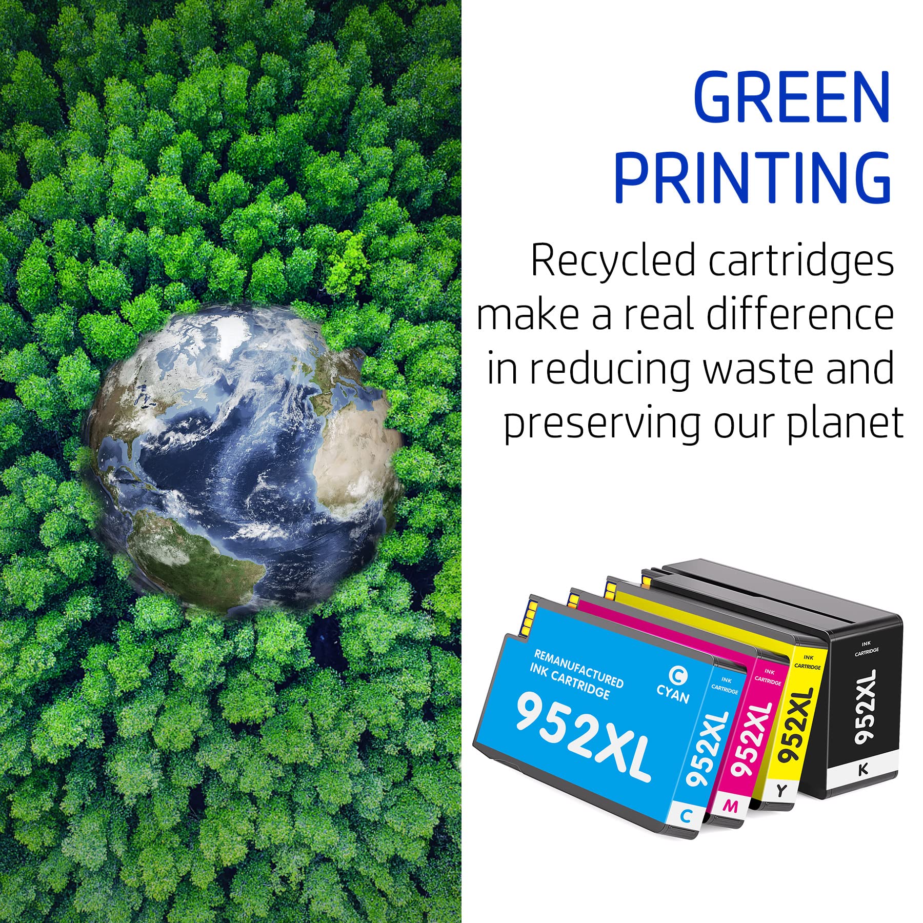 Compatible HP 952XL Ink Cartridges Combo Pack (4 Pack) - Replacement for HP Officejet Pro 8710 7740 8720 8740 8715 8702 8725 8730 7720 8216 Printers | High-Quality Ink for Home & Office Printing Needs