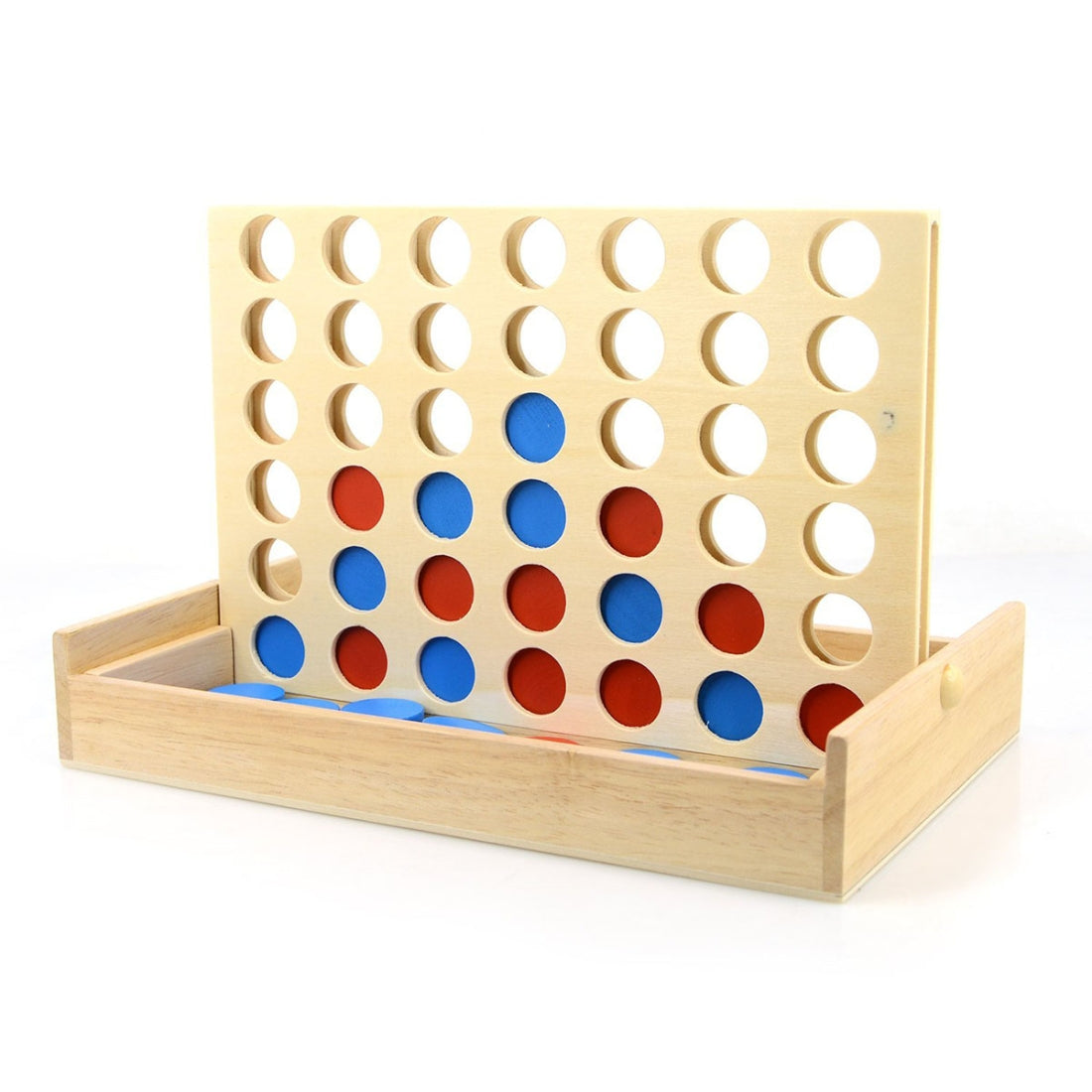 Vertical Link Panel Checkers Game Set - Classic Board Game for Family Fun, Strategy Play & Indoor Entertainment
