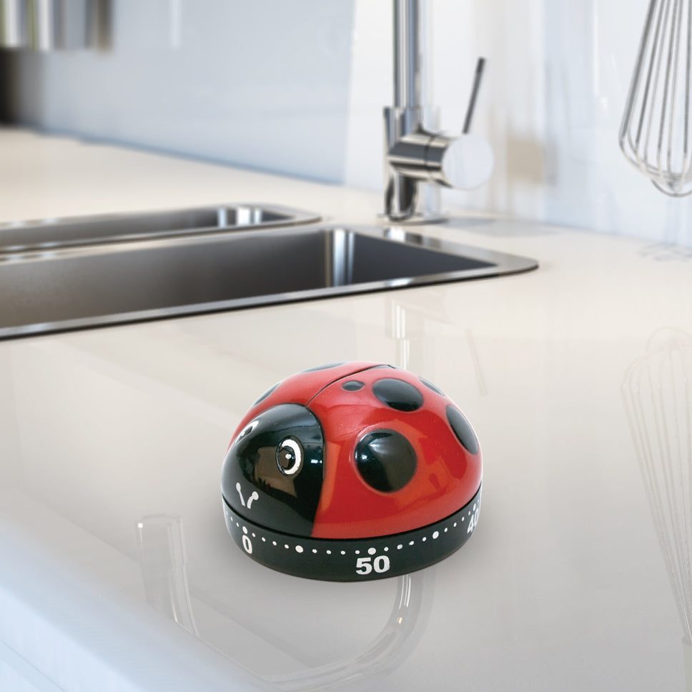 Ladybug Kitchen Timer - Cute 60-Minute Countdown Timer for Baking, Cooking & Kids - Perfect for Home, Classroom & Playroom Use