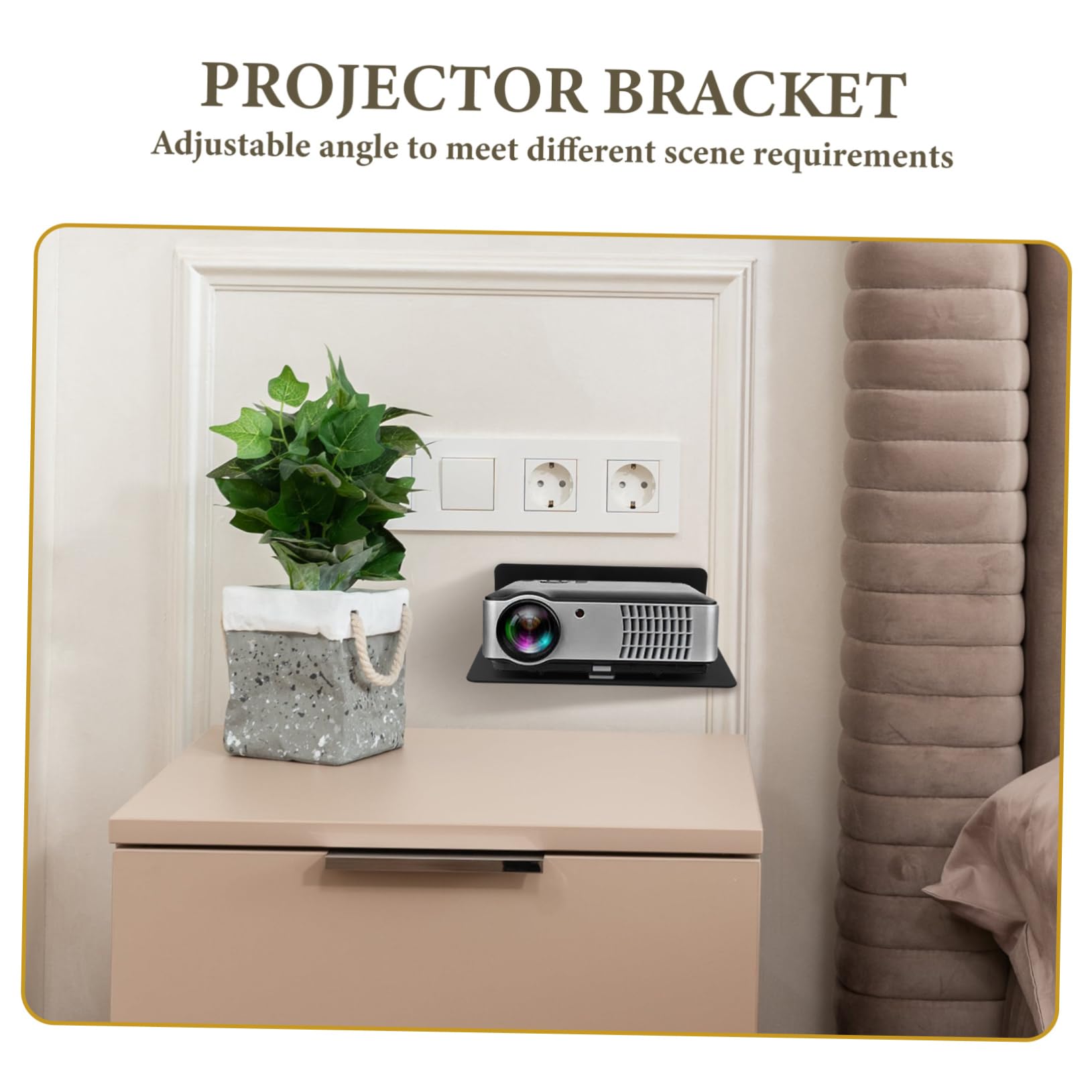 Lurrose 5-Piece Wall Mount Kit - Universal Projector Bracket, Router Rack, Camera Holder & Cable Organizer for Home Theater, Office & Studio Setup | Durable Storage Solution for Electronics & AV Equipment