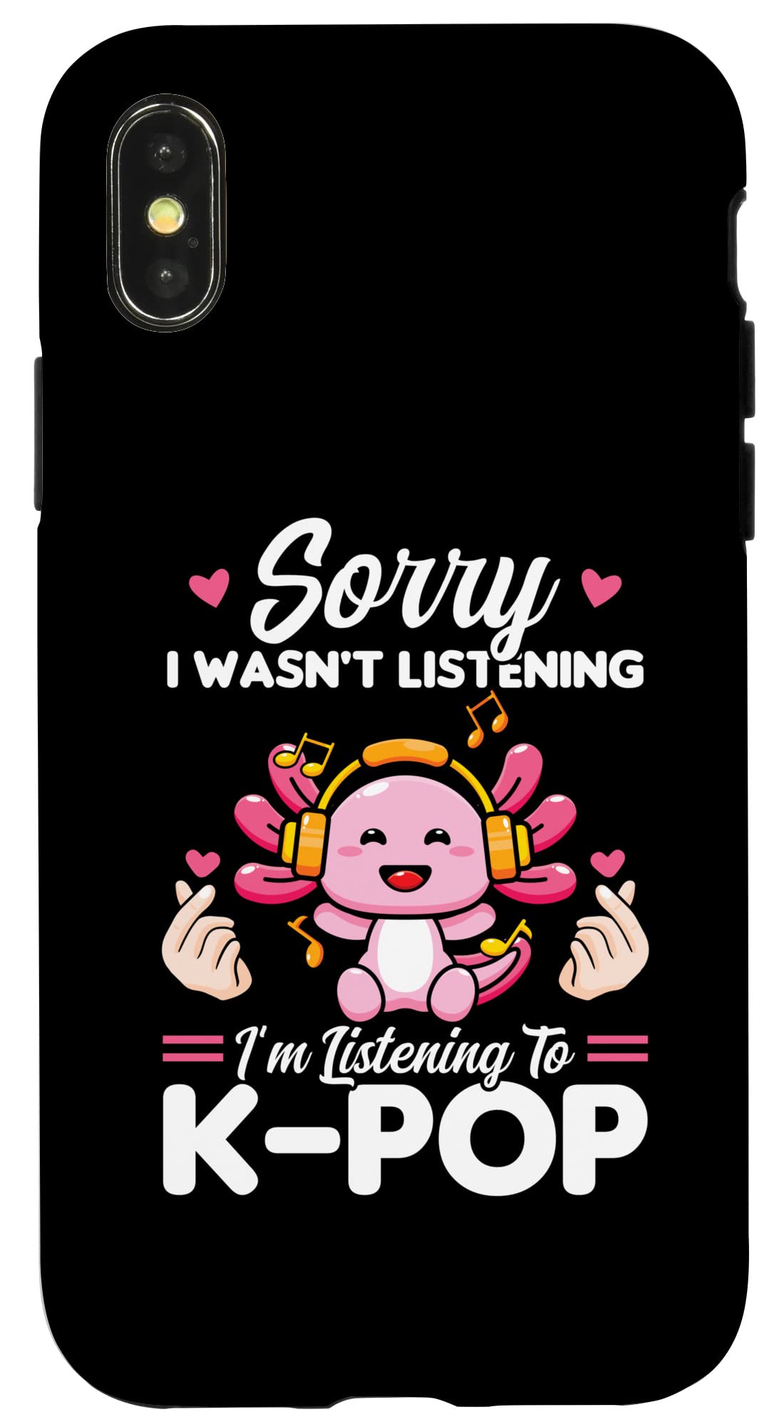 iPhone X/XS K-Pop Merchandise Case - Funny 'Sorry I Wasn't Listening' Design - Perfect for K-Pop Fans & Music Lovers