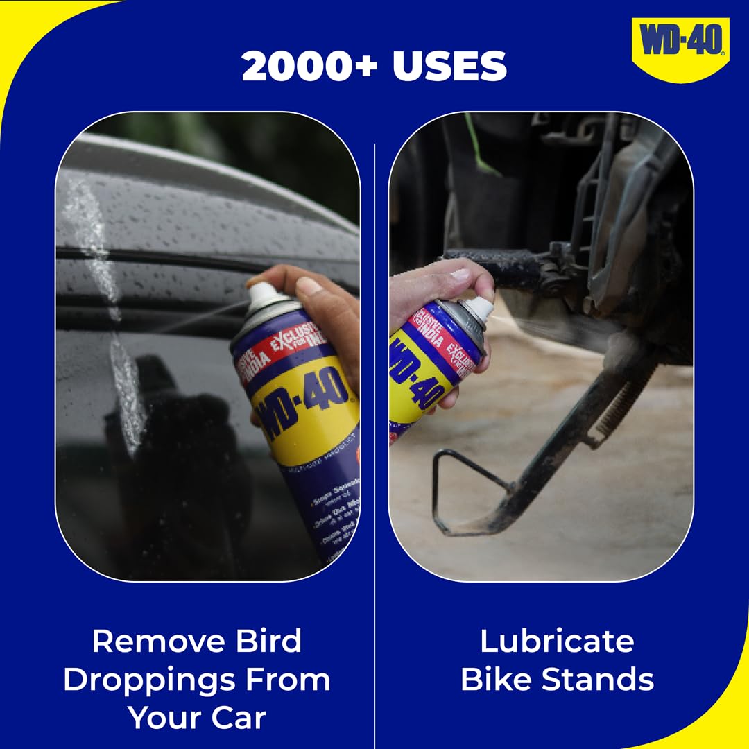 WD-40 Multipurpose Spray - Rust Remover, Lubricant & Cleaner for Home, DIY & Workshop (Pack of 2)