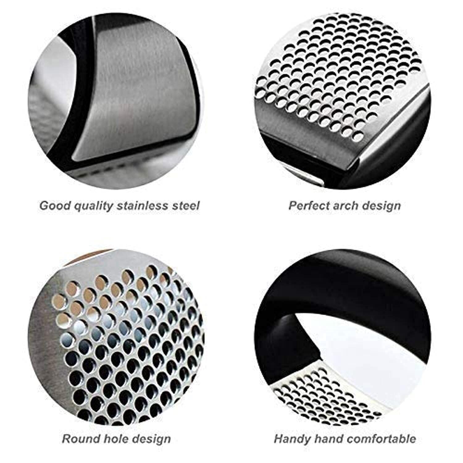 Premium Stainless Steel Garlic Press & Crusher - Heavy Duty Garlic Chopper for Kitchen - Perfect for Cooking, Baking & Meal Prep