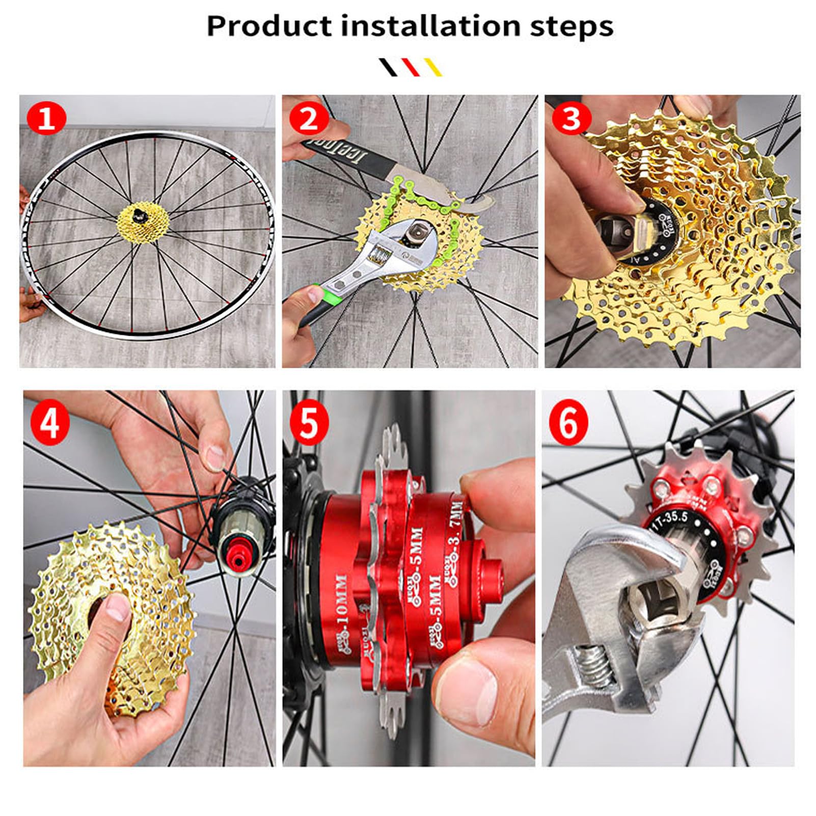 Single Speed Bike Conversion Kit - 12T to 22T Cassette with Spacers for Road & Fixie Bikes | Perfect for Urban Commuting & Track Cycling