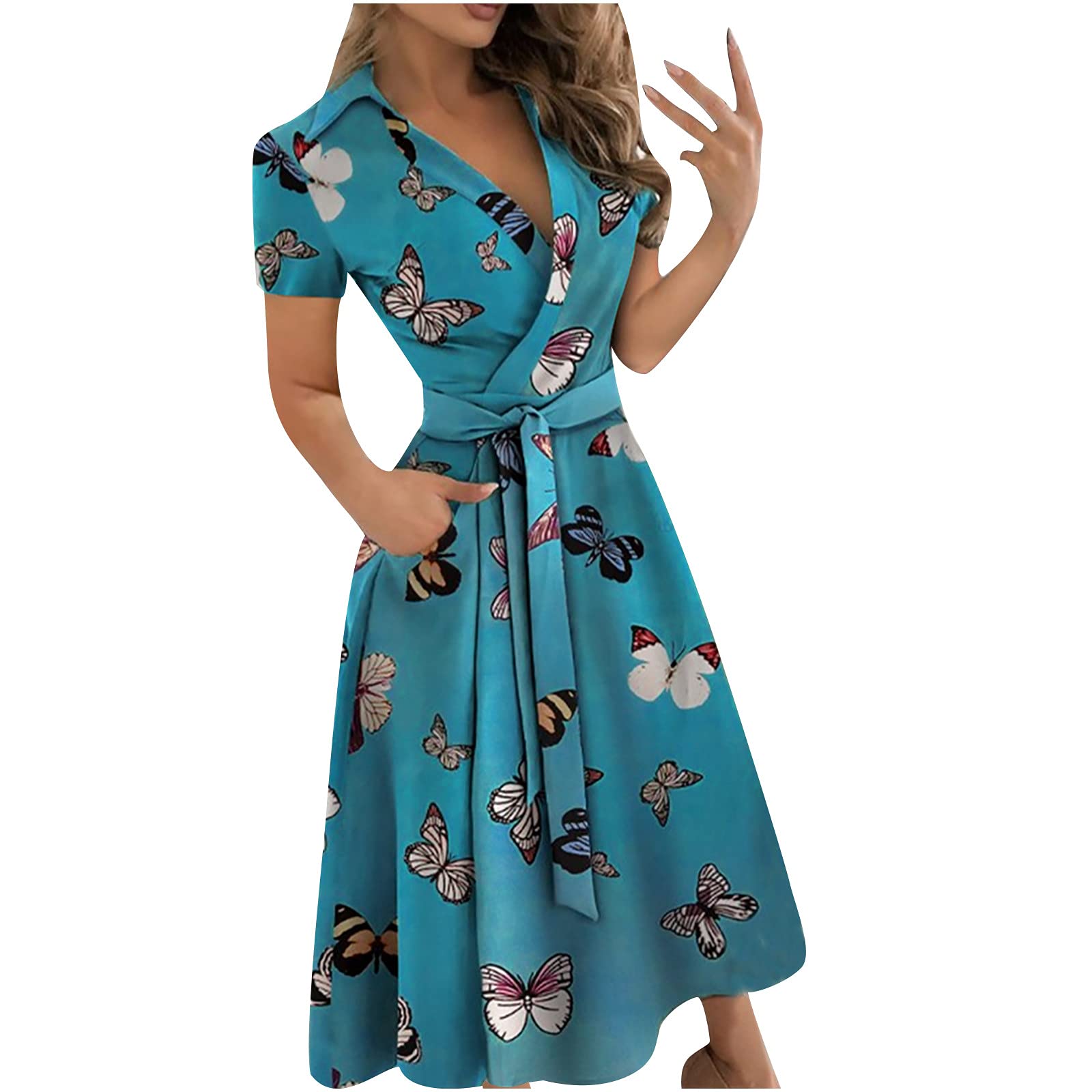 Tiehua Women's Summer Dresses - Solid Color Boho Midi Dress for Casual & Elegant Occasions | Perfect for Spring Outings, Beach Vacations and Summer Parties