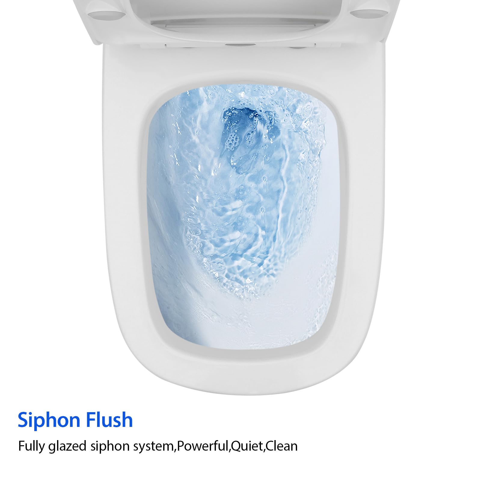 Sarlai One Piece Toilet - Comfort Height Elongated White Ceramic Modern Bathroom Toilet with Soft Close Seat, 12