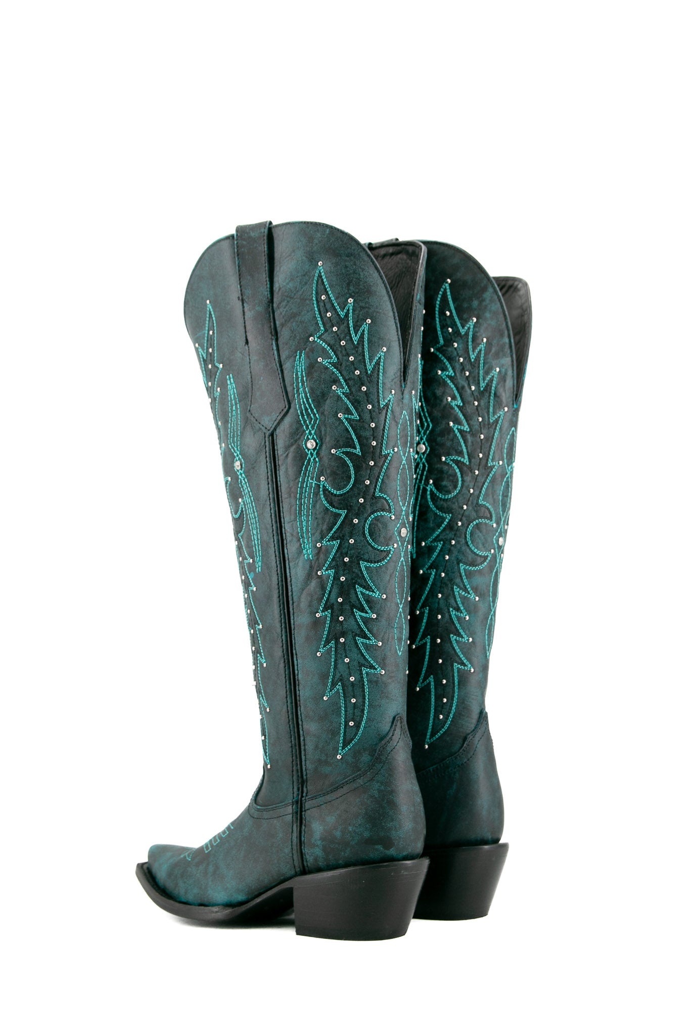 Paulina Women's Tall Wide Calf Cowgirl Boots - Comfortable Snip Toe Western Riding Boots for Country Dancing, Rodeo & Outdoor Activities