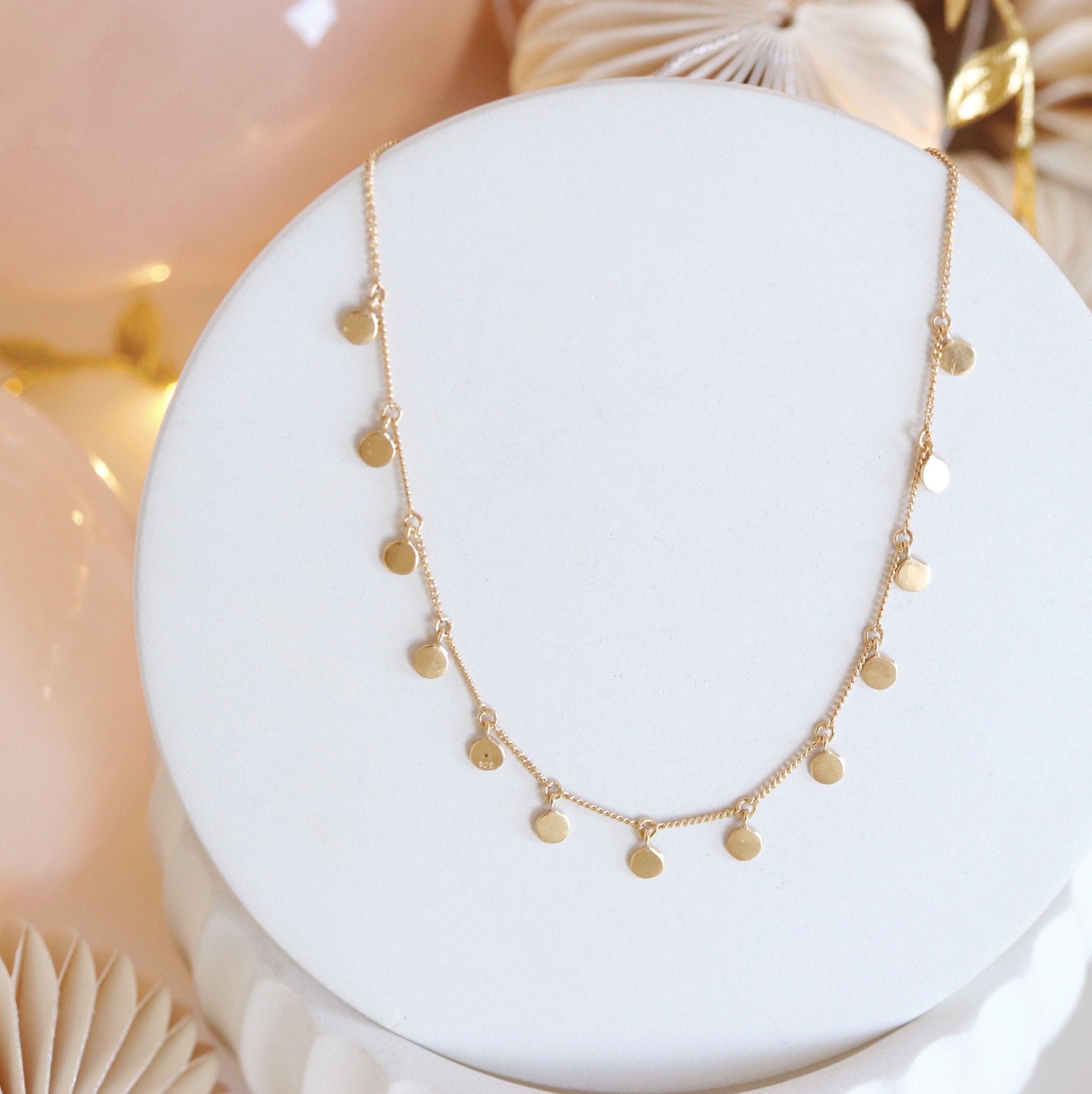 POISE DISK ANKLET - 14K Gold Vermeil Ankle Bracelet for Women | Elegant Boho Jewelry for Beach, Party & Summer Outfits