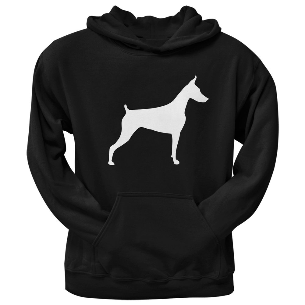 Harlequin Pinscher Silhouette Black Adult Hoodie - Stylish Dog Lover Pullover for Men & Women - Perfect for Casual Wear, Outdoor Activities & Pet Owner Gifts