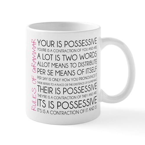 White - Rules Of Grammar Mug