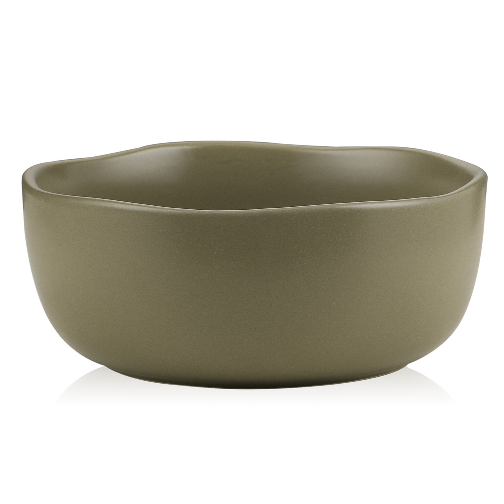 Premium Tom Stoneware Bowl - Handcrafted Ceramic Serving Bowl in Elegant Olive Green - Perfect for Soups, Salads, and Family Dinners