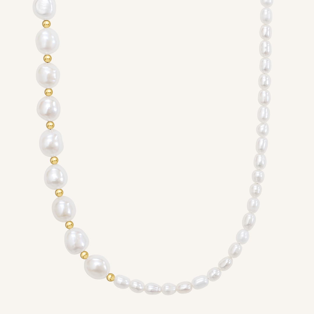 Elegant Fusion Pearl Necklace for Women - Timeless Classic Jewelry Gift for Weddings, Parties & Special Occasions