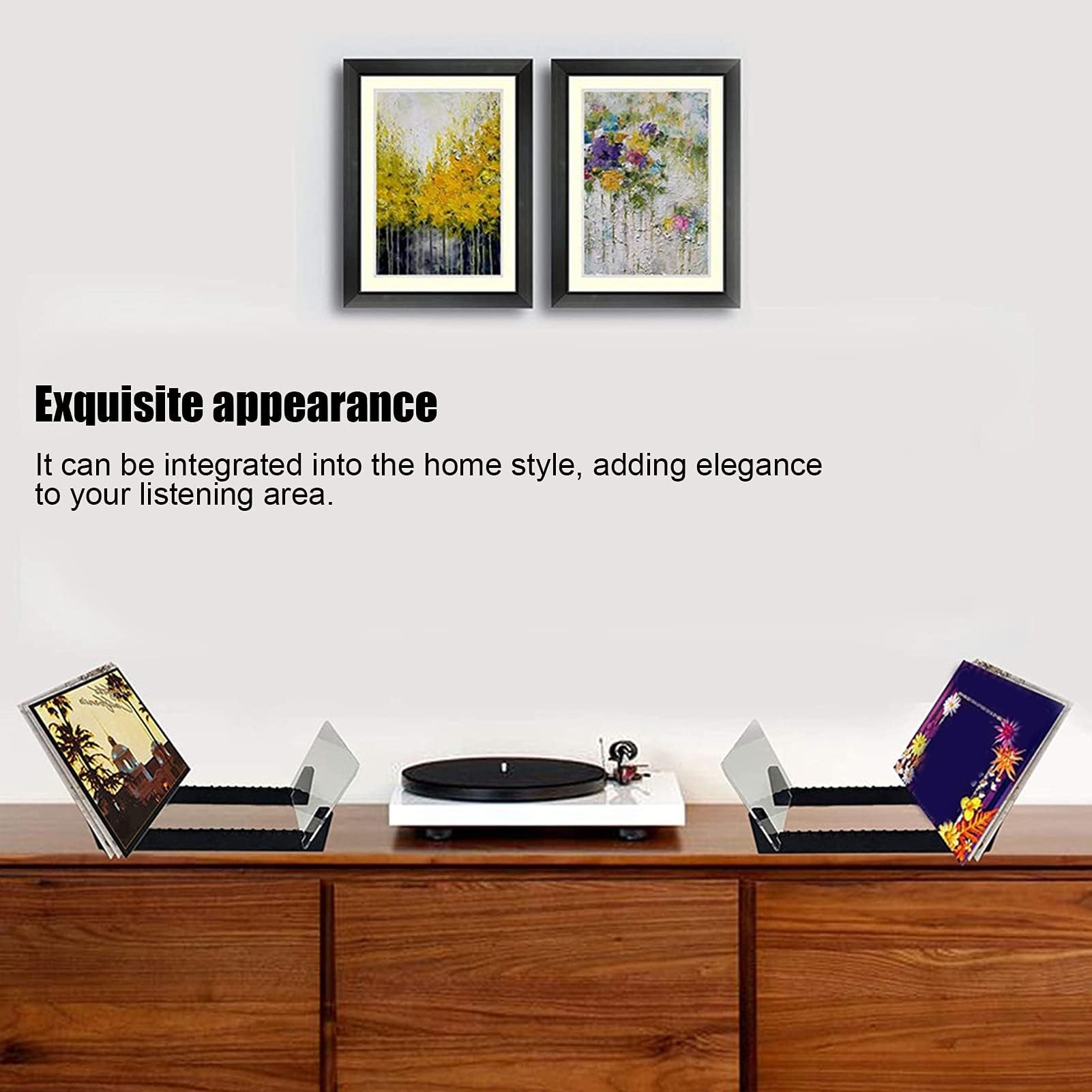 Xcello Record Rack - Classic Album Collection Shelf | Durable & Lightweight Acrylic Vinyl Storage for Home | Perfect for Living Room, Music Studio & Record Collector Displays