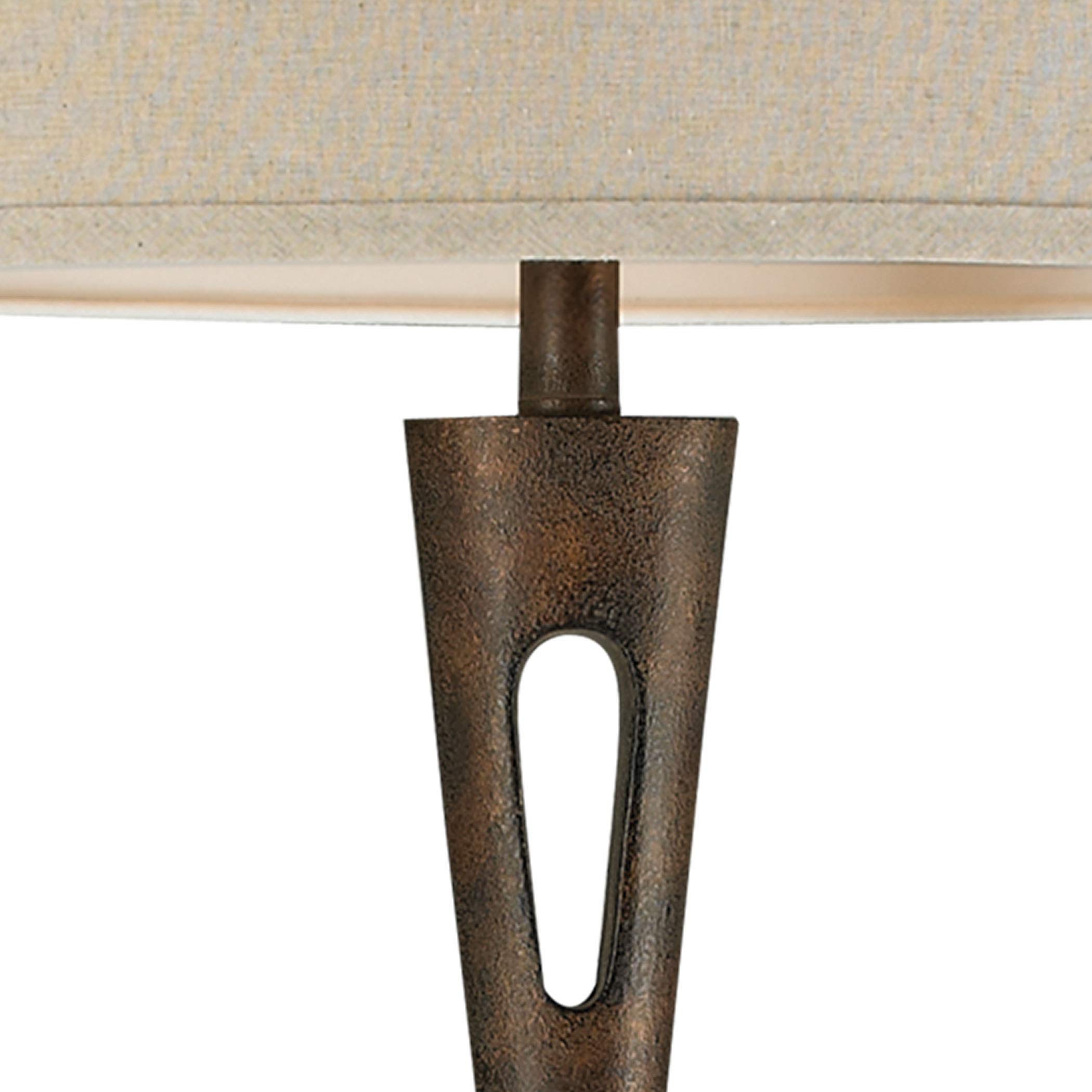 D2427-HUE-D Modern Floor Lamp in Burnished Bronze Finish - Perfect for Living Room, Bedroom, or Office Lighting Decor