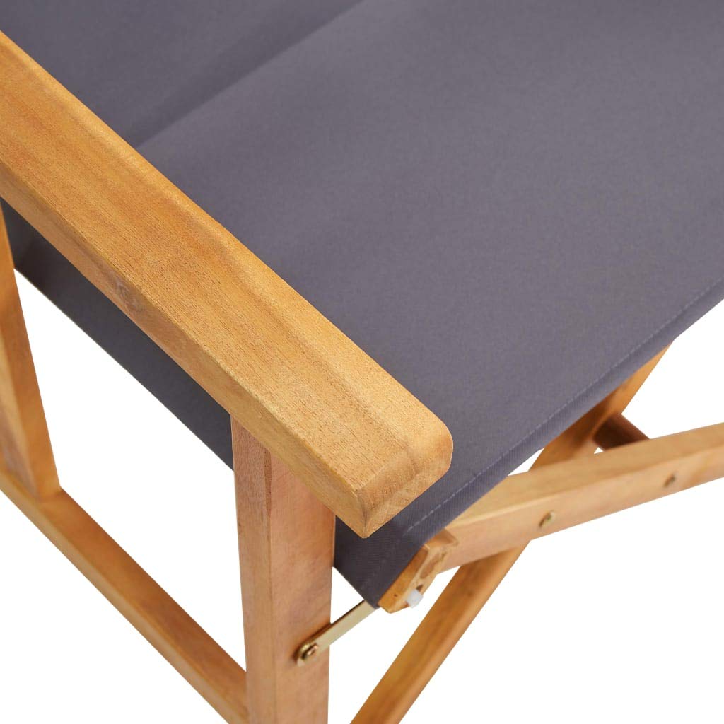 Tidyard Foldable Director's Chairs - Solid Acacia Wood Camping Chairs for Outdoor, Beach, Picnic & Patio Use