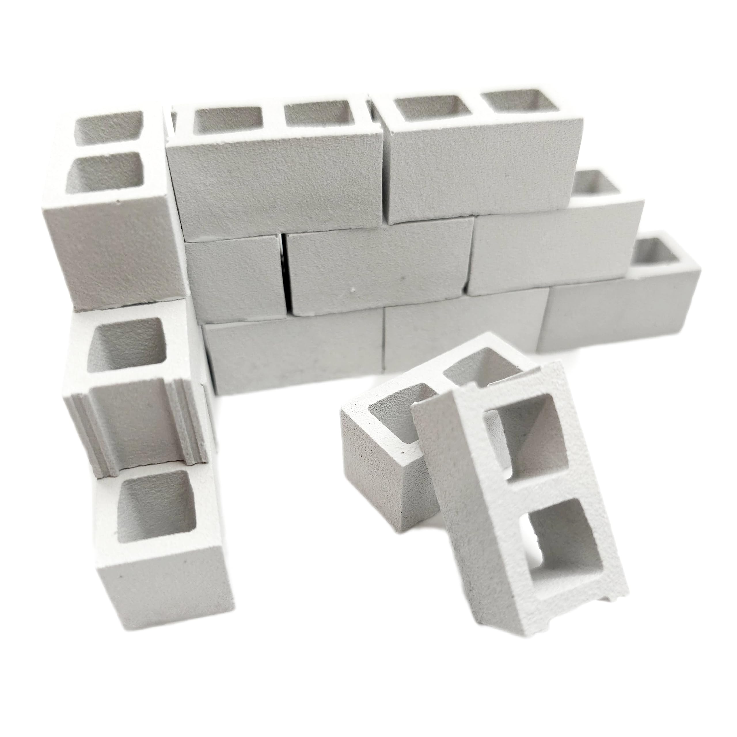 1:12 Scale Miniature Cinder Blocks Silicone Mold - 10 Cavities Realistic Texture for DIY Dollhouse, Model Building & Craft Projects