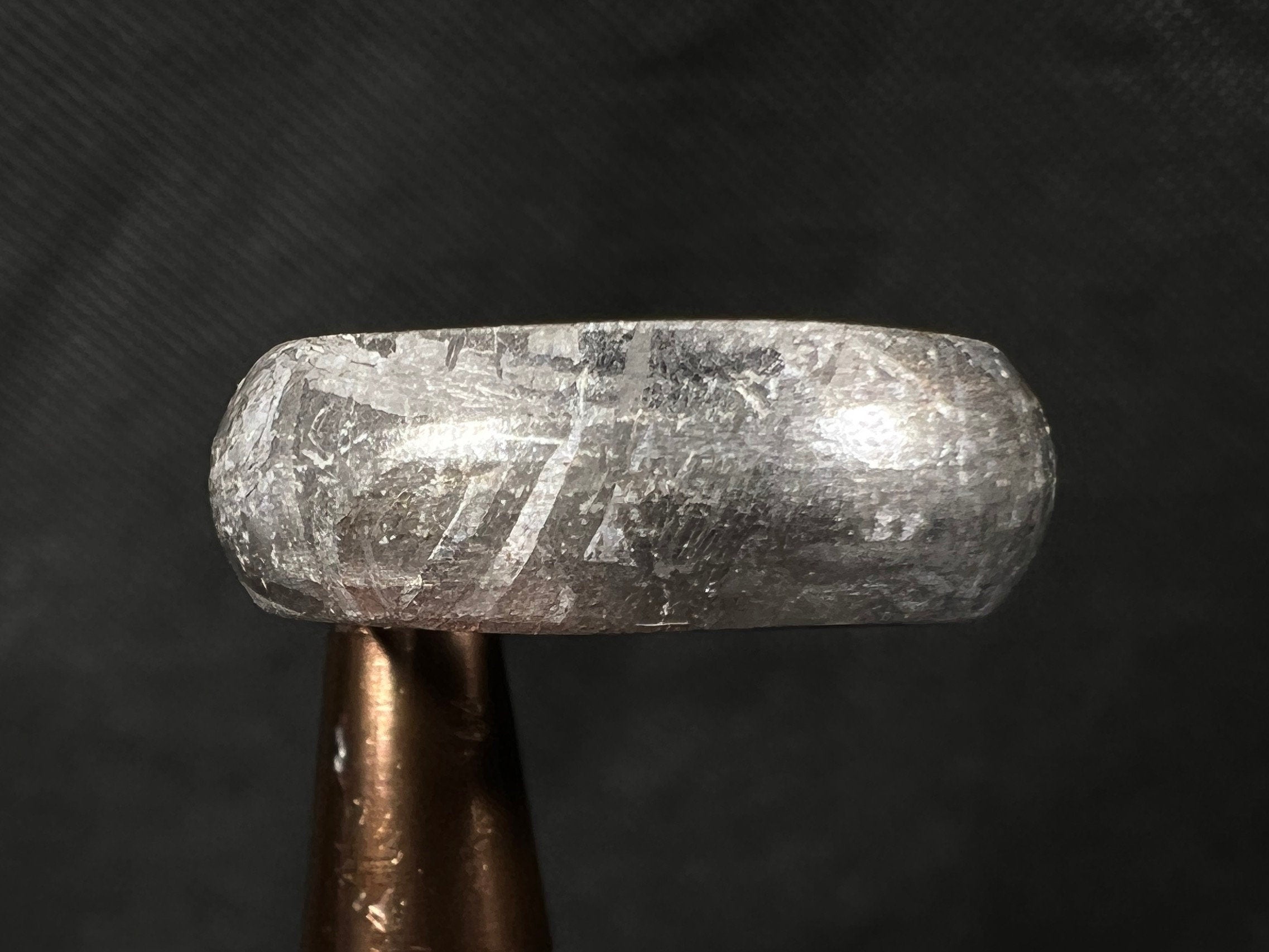 GIBEON Meteorite Ring Size 5.75 - Genuine Meteorite Wedding Band for Men & Women, Space Astronomy Jewelry, Unique Handmade Tungsten Inlay Ring - Perfect for Engagement, Anniversary & Gifts