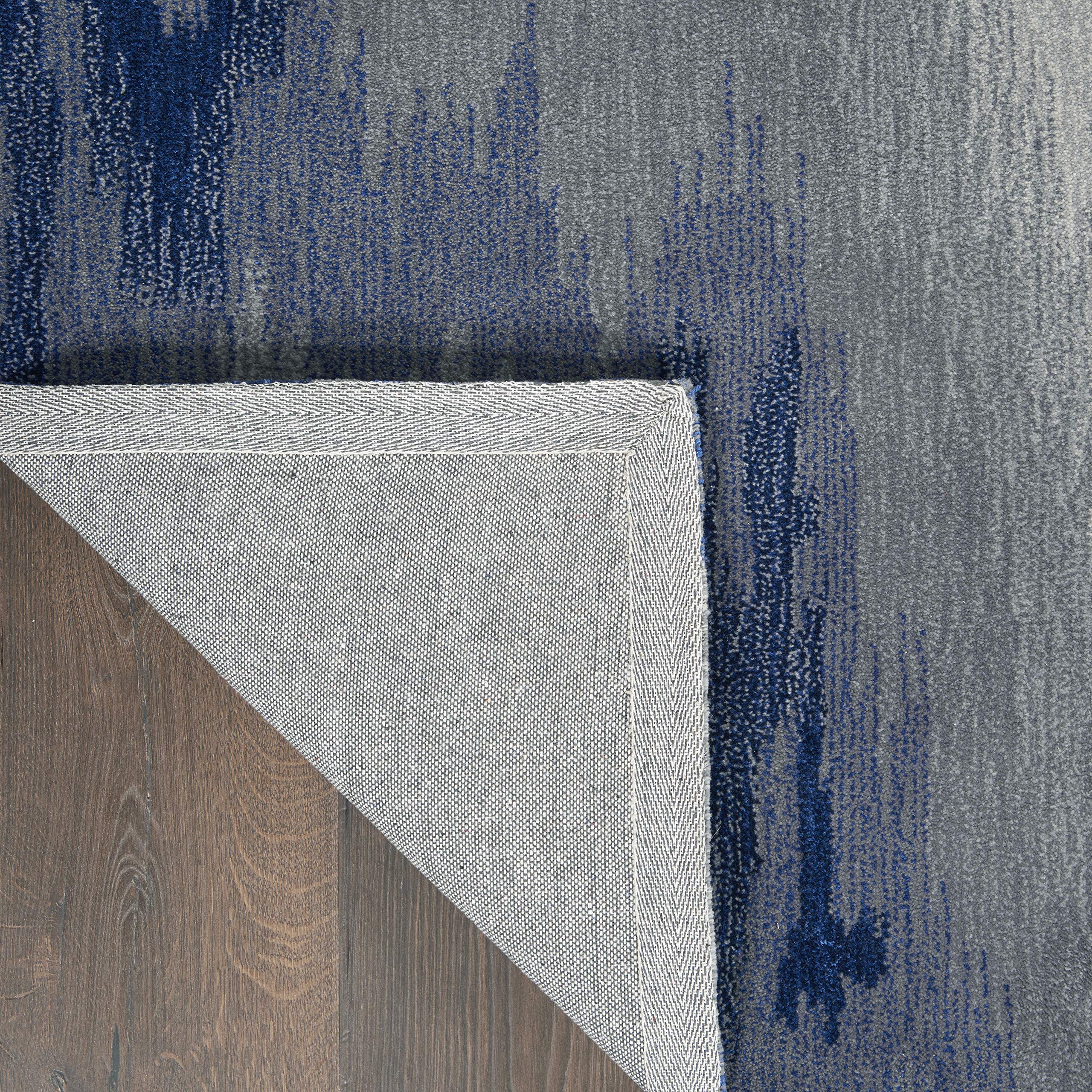 Nourison Symmetry Abstract Grey/Blue 8'6