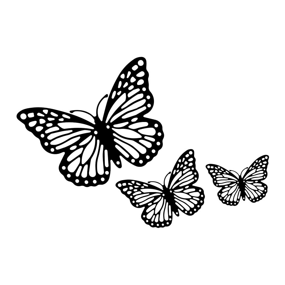 Butterfly Cluster Wall Stickers - Vinyl Decals for Kids Room, Bedroom & Home Decor - Peel & Stick Mural Wallpaper (Design 4) - Perfect for Nursery, Playroom & DIY Wall Art Projects