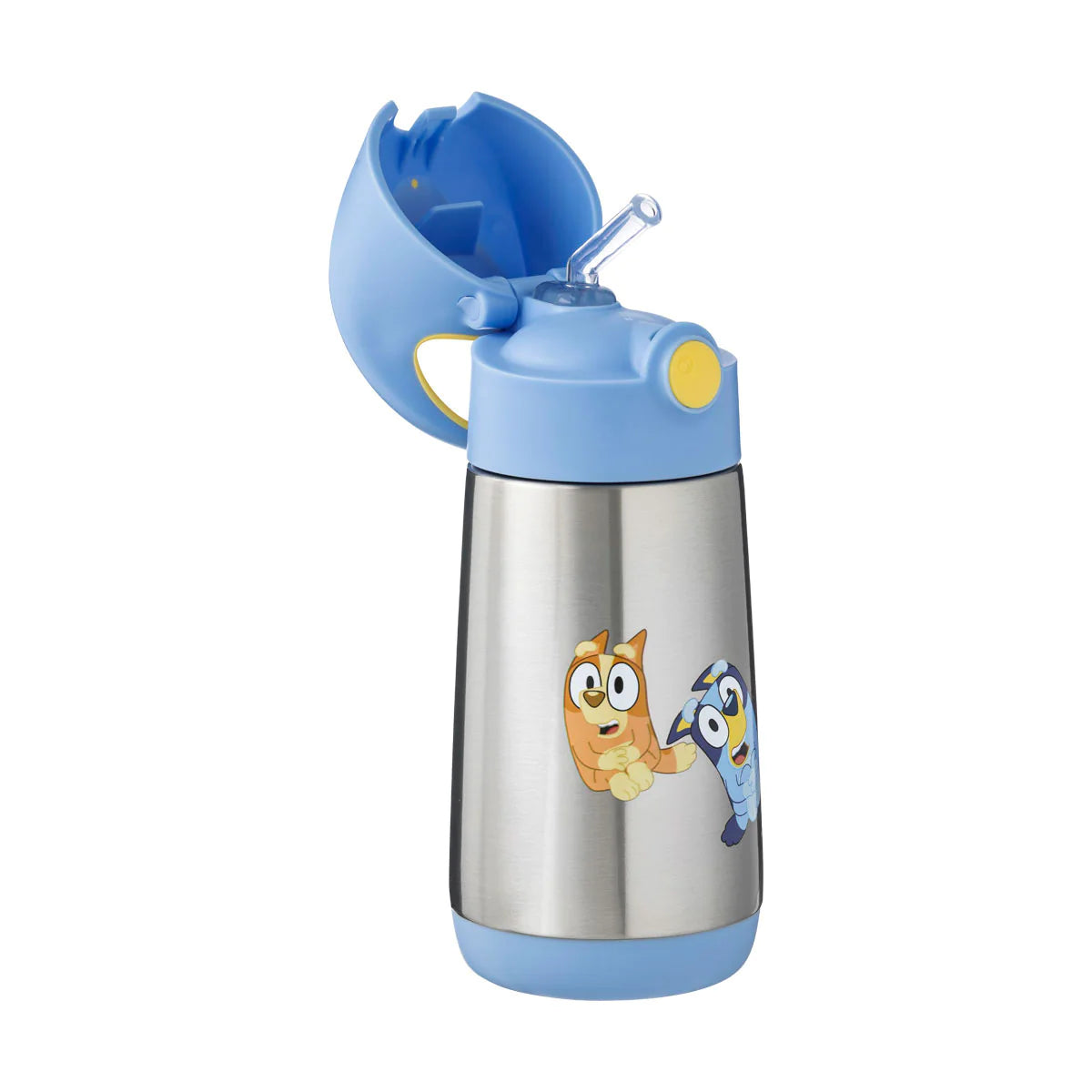 b.box Insulated Drink Bottle 350ml - Leak Proof Kids Water Bottle with Straw, Bluey Design - Perfect for School, Travel & Outdoor Activities