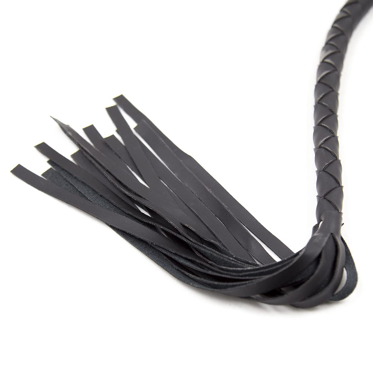 Premium Faux Leather BDSM Flogger - Black Bondage Whip for Sensual Play, Spanking & Erotic Games | Adult Sex Toy for Couples & BDSM Enthusiasts | Perfect for Bedroom Fun, Roleplay & Sensory Exploration