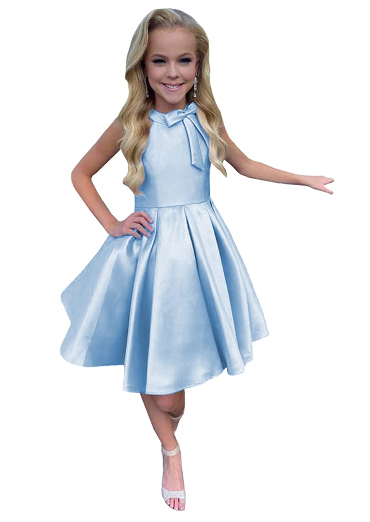 Girls Formal Party Dresses - Elegant Short Pageant Gowns for Interviews, Princess Halter Dress PA014 | Perfect for Pageants, Proms & Special Occasions