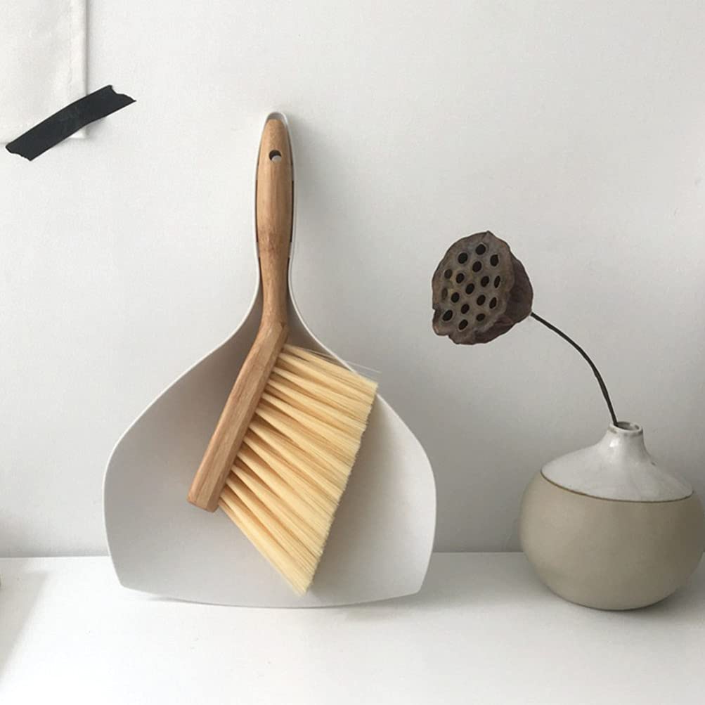 Cabilock Mini Broom and Dustpan Set - Compact Desktop Cleaning Tool for Home, Office & Car | Efficient Sweeping for Small Spaces, Keyboards, Shelves & Countertops