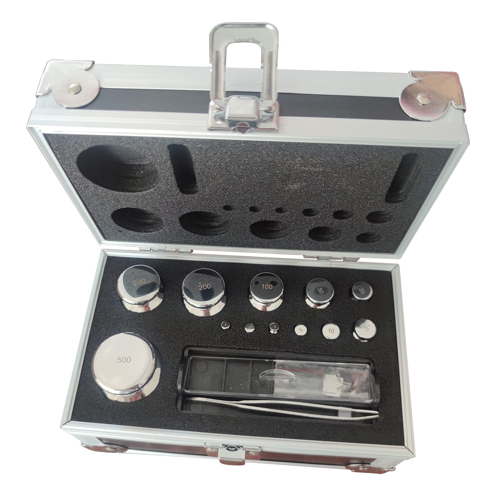 INTBUYING 24pcs F1 Grade Stainless Steel Calibration Weight Kit (1mg-500g) - High Precision Balance Weights with Tweezers for Lab, Educational & Scientific Use | Perfect for Laboratory Scales, Jewelry Scales & Classroom Science Experiments