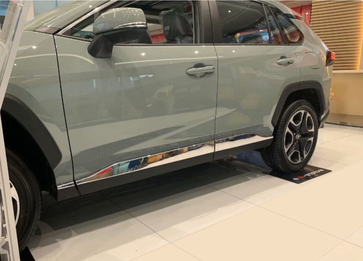 Premium ABS Glossy Chrome Side Door Body Molding Trim Kit (6-Piece) - Perfect Fit for Toyota RAV4 2019-2024 Models - Exterior Car Accessories for Enhanced Style & Door Protection | Ideal for Daily Commuting, Road Trips & Car Shows