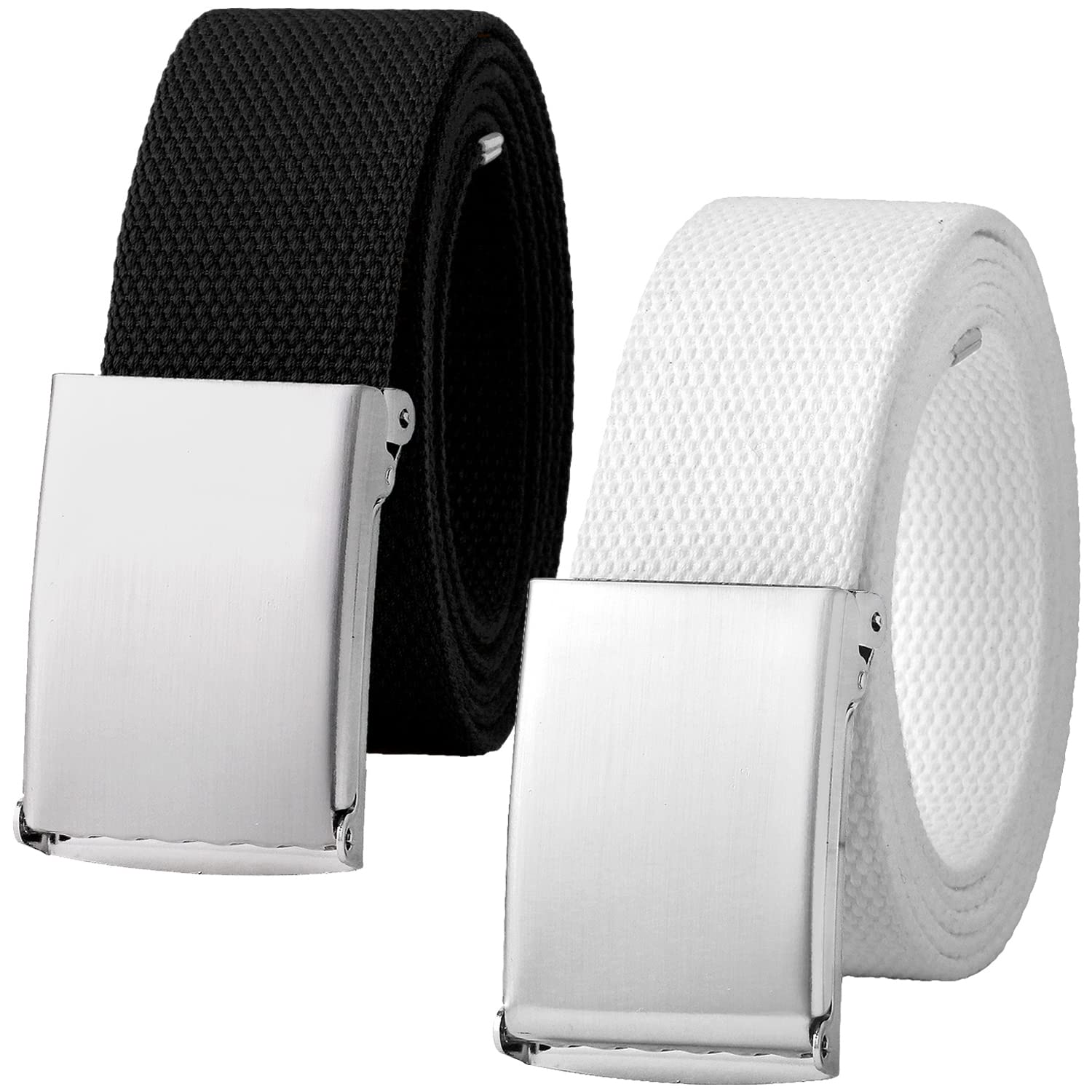 Falari Adjustable Canvas Web Belt for Men & Women - Cut to Fit Golf Belt with Flip Top Buckle - Perfect for Golf, Casual Wear & Outdoor Activities