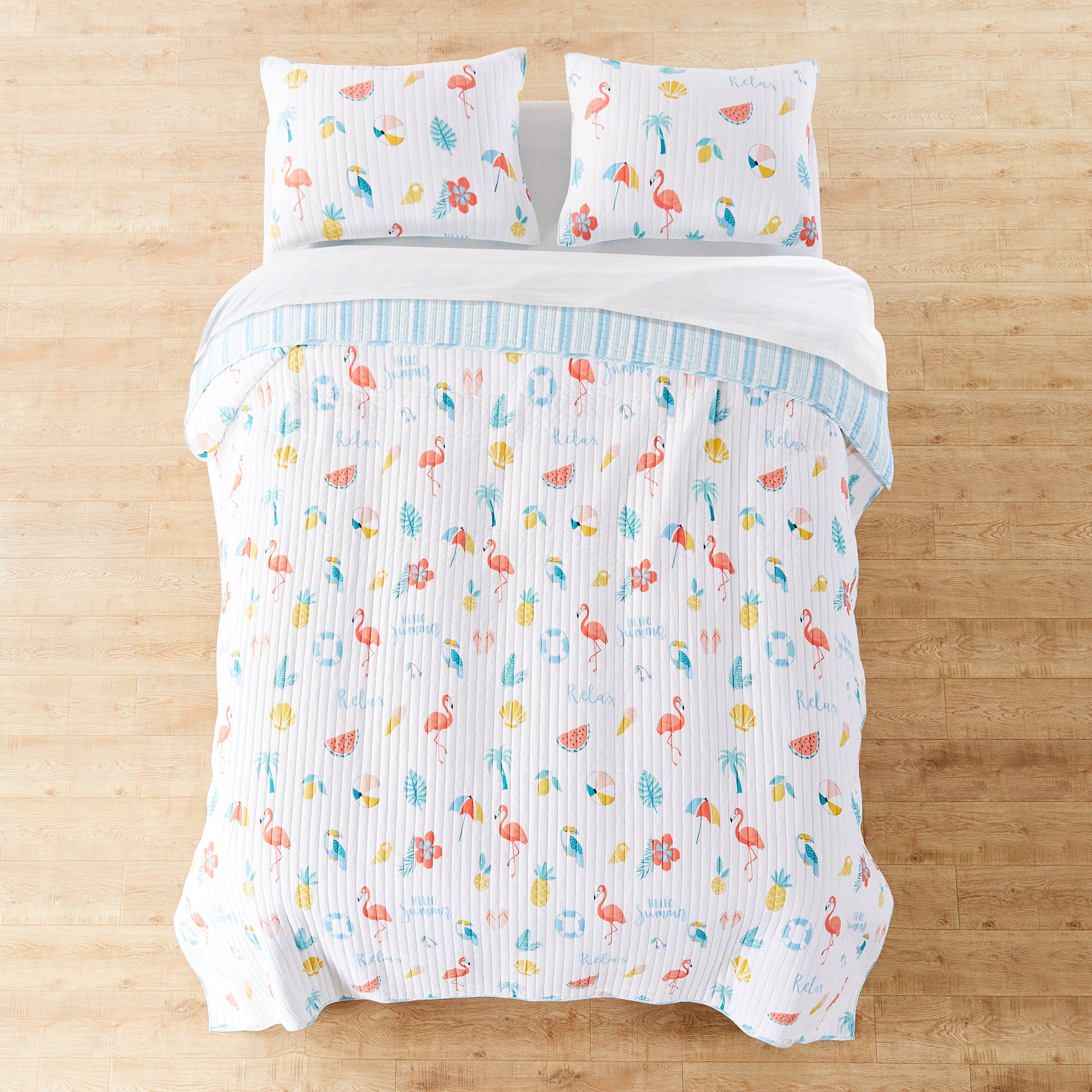Breathable Summer Quilt Set - Lightweight & Cooling Bedding for Hot Weather - Perfect for Bedroom, Guest Room, and Vacation Homes