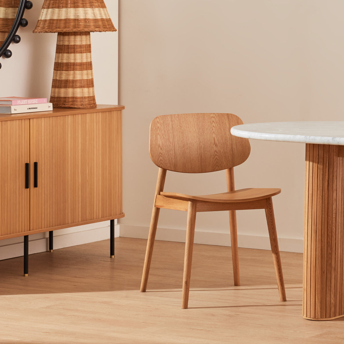 Lando Solid Wood Dining Chair - Modern Farmhouse Style Wooden Chair for Kitchen, Dining Room, and Home Decor - Comfortable & Durable Seating Solution
