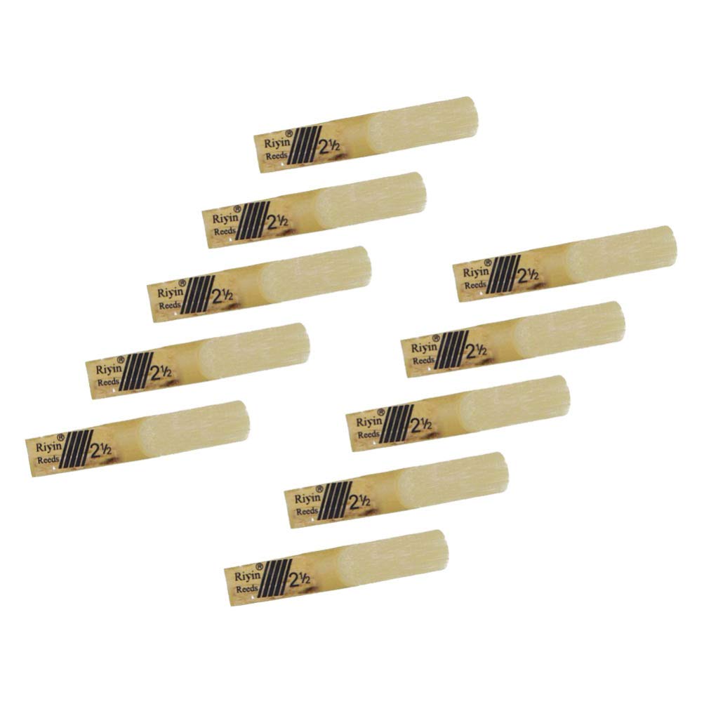 10pcs Professional Bb Clarinet Reeds for B Flat Clarinet - High Quality Woodwind Accessories for Clarinetists | Perfect for Practice, Performances & Band Rehearsals