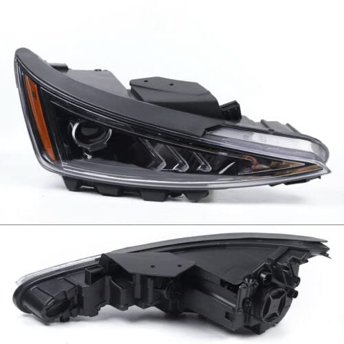 2019-2020 Hyundai Elantra Headlight Assembly Set - Driver & Passenger Side (Left+Right) Replacement Parts - Perfect for Night Driving & Foggy Conditions