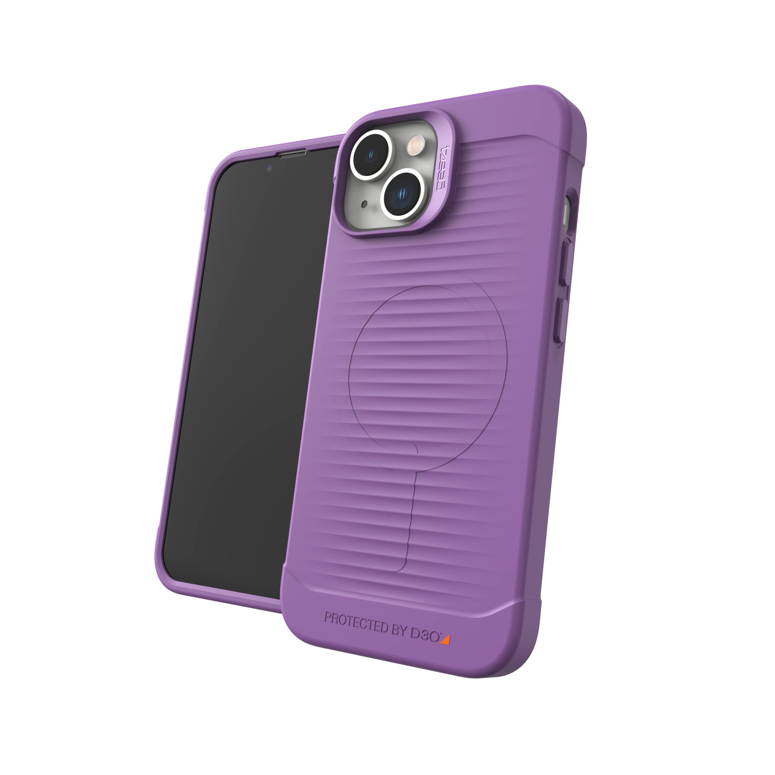 ZAGG Gear4 Havana D30 Protective Case for iPhone 14 - Slim Shockproof Cover with Wireless Charging Support | Purple | Perfect for Everyday Use, Travel & Outdoor Activities