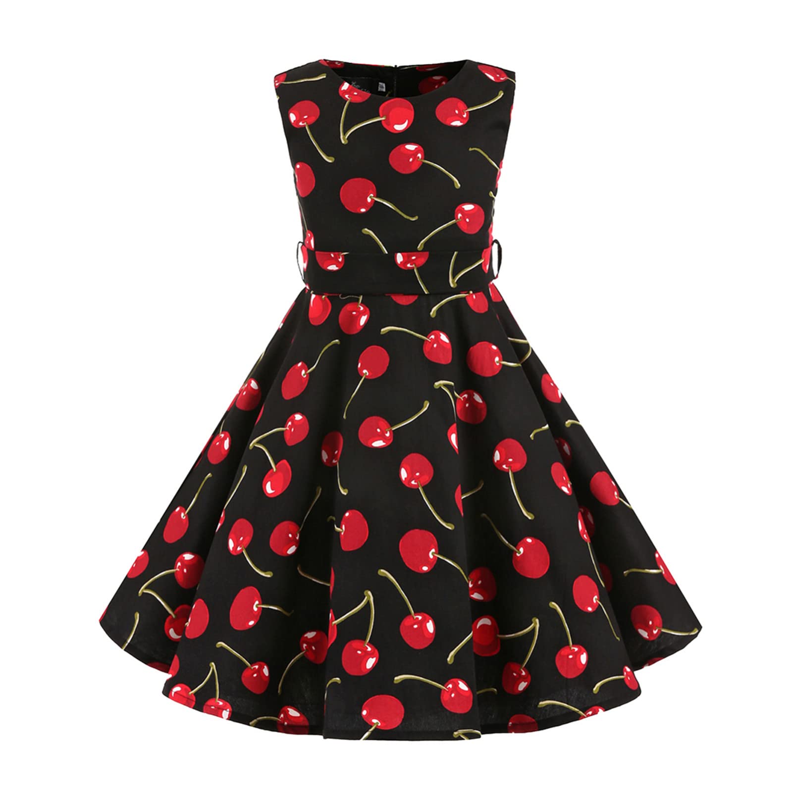 **Girls Sleeveless Floral Princess Party Dress - Kids Summer Gown for Birthday, Wedding & Special Occasions**
