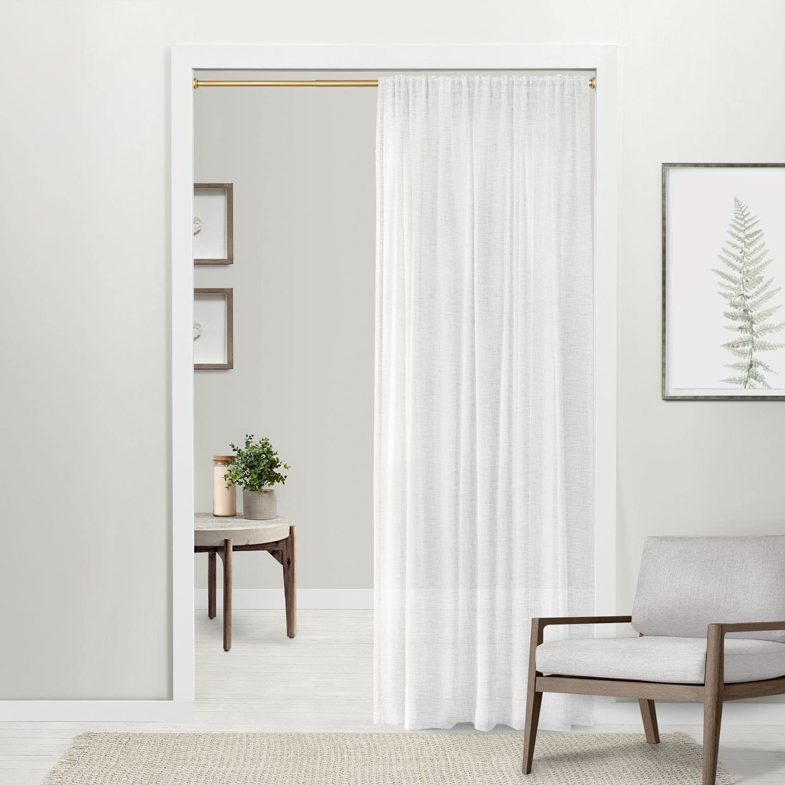 Premium Gold Adjustable Tension Curtain Rod 24-40 Inches for Windows - Perfect for Living Room, Bedroom & Home Decor