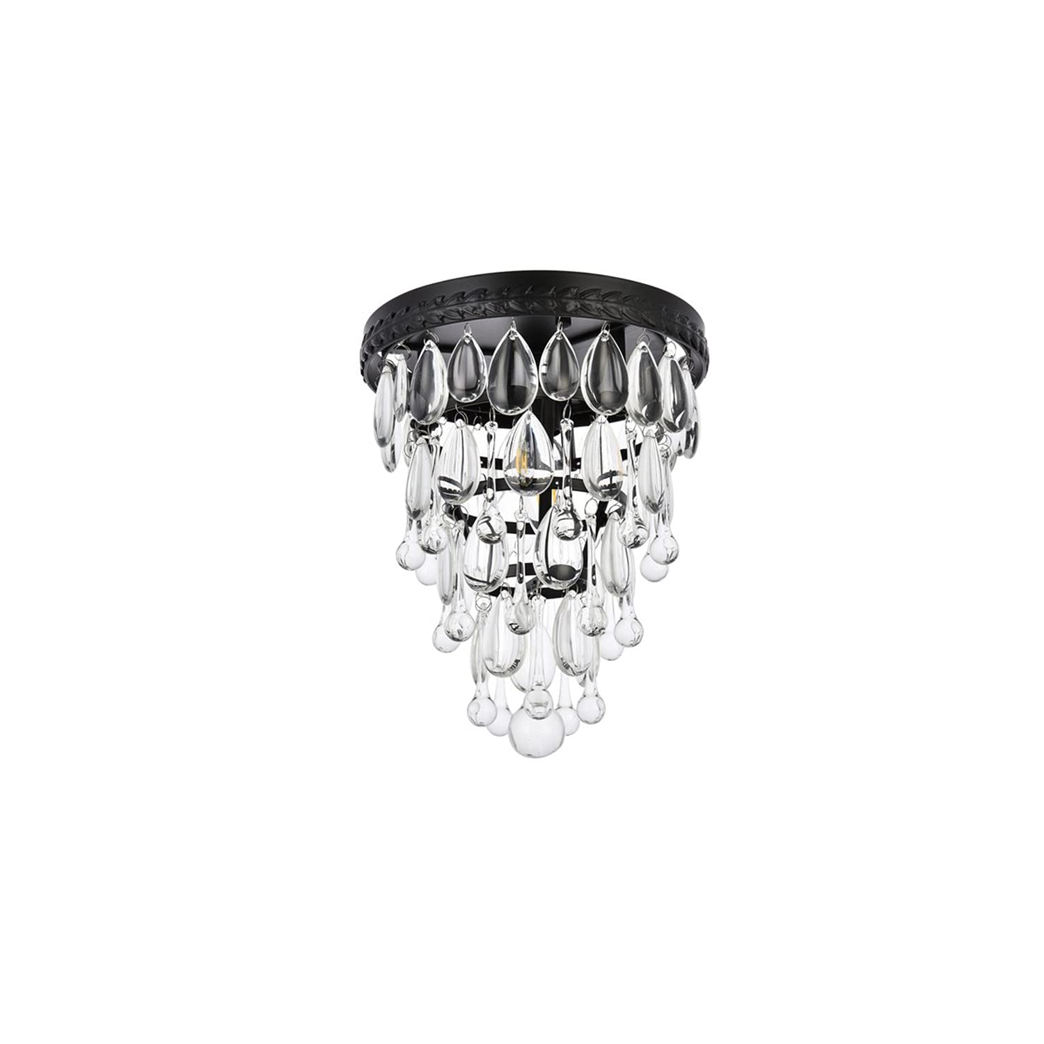 Modern Black Nordic Flush Mount Ceiling Light - Indoor Home Decor for Living Room, Bedroom & Hallway - Bright & Stylish Lighting Fixture