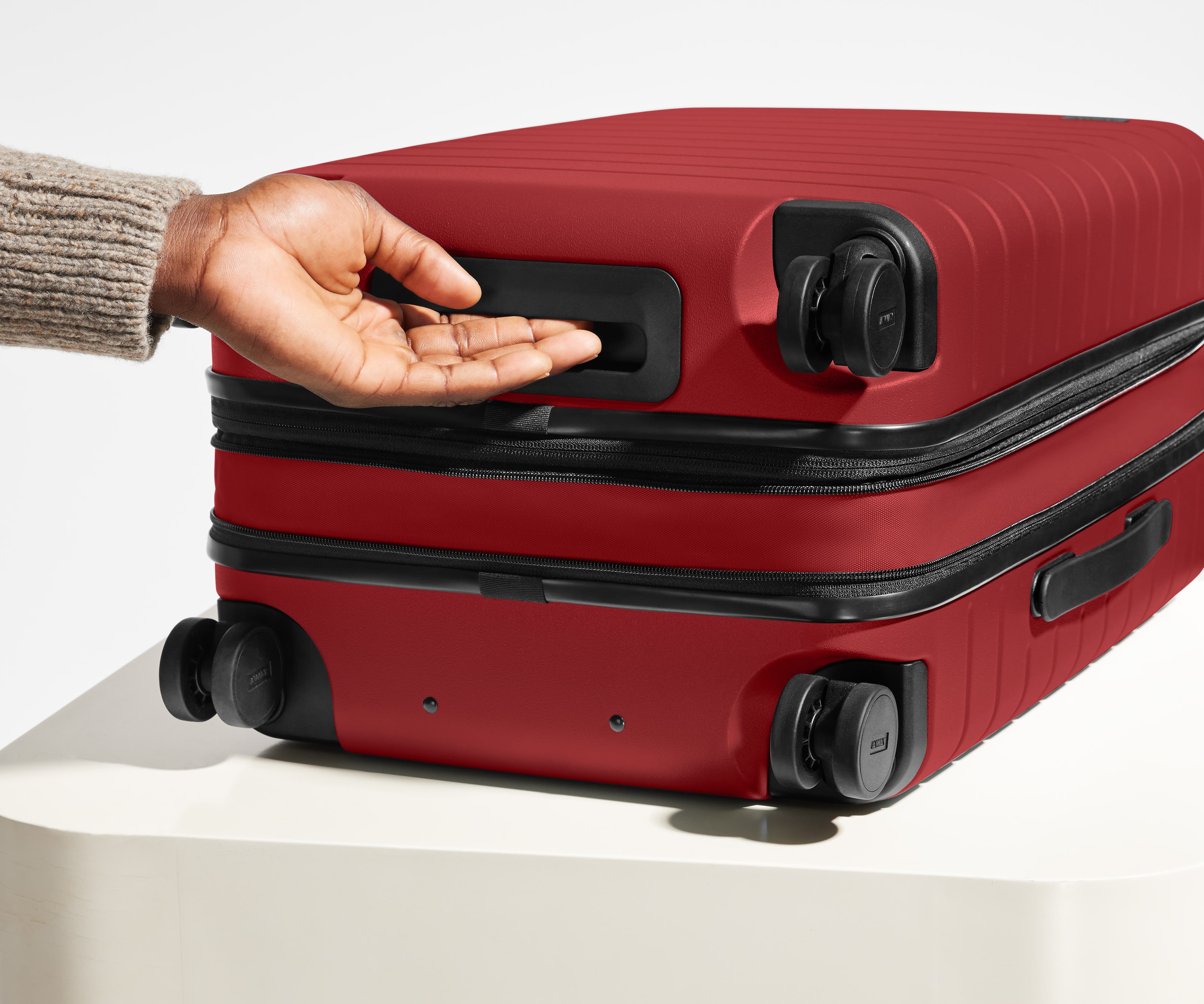 The Carry On Flex in Tango Red - Lightweight Expandable Luggage for Travel - Perfect for Business Trips & Weekend Getaways
