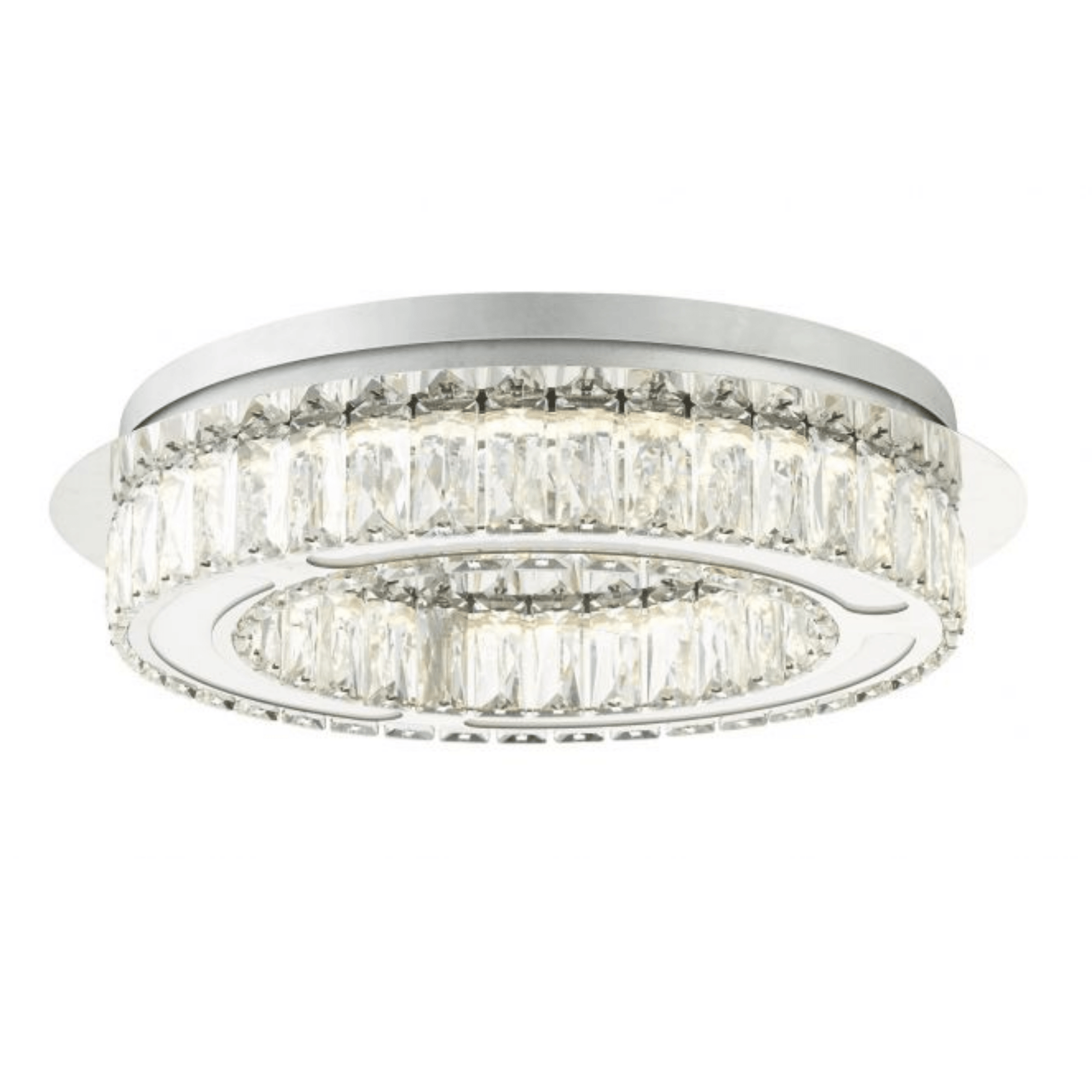 Aurora LED Bathroom Ceiling Light IP44 Waterproof - Polished Chrome Finish - Perfect for Bathroom, Shower Room and Spa Lighting
