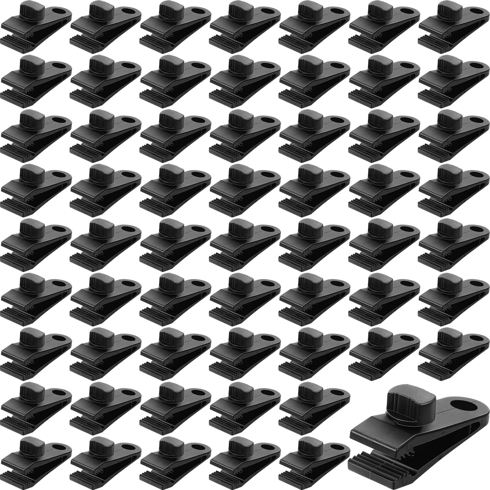 Heavy Duty Tarp Clips 60 Pack - Yalikop Thumb Screw Lock Clamps for Camping, Pool Covers, Boat & Canopy Tarps - Secure Tent, Awning, Hammock & Swimming Pool Protection - Perfect for Outdoor Adventures & Storm Protection