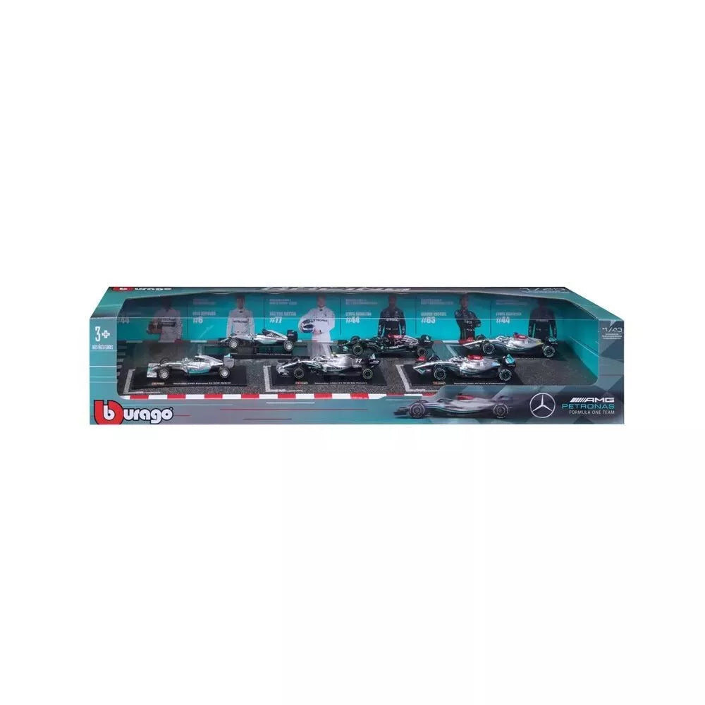 Bburago 1:43 Scale Formula 1 Racing Car Collection - 6 Pack Die-Cast Model Cars for F1 Fans | Perfect for Display, Collecting & Racing Enthusiasts