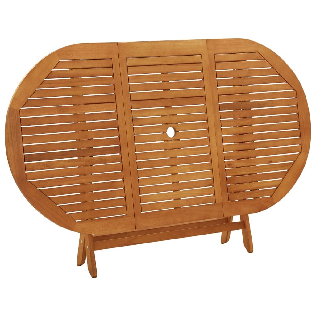 VidaBella Solid Eucalyptus Wood Folding Patio Table - 63