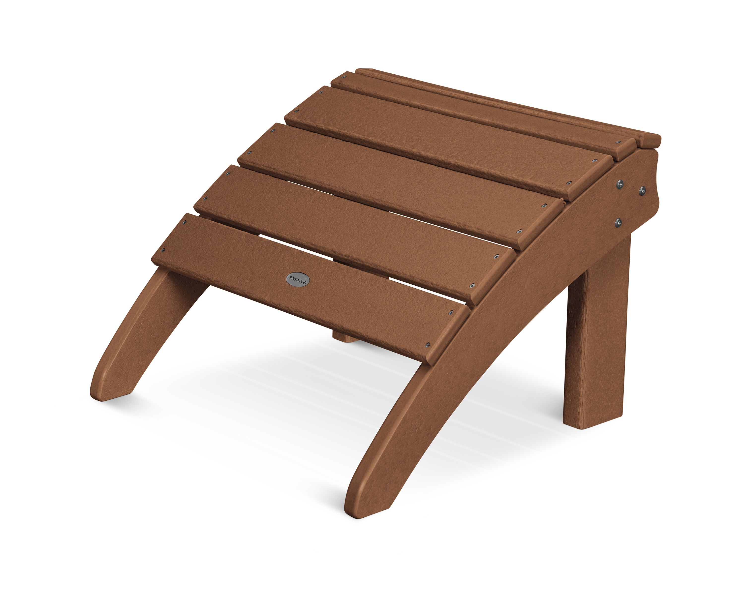 POLYWOOD Seashell Ottoman - Outdoor Patio Furniture, Weather-Resistant, Durable Plastic Adirondack Style Footstool - Perfect for Poolside, Garden, Deck, and Porch Relaxation