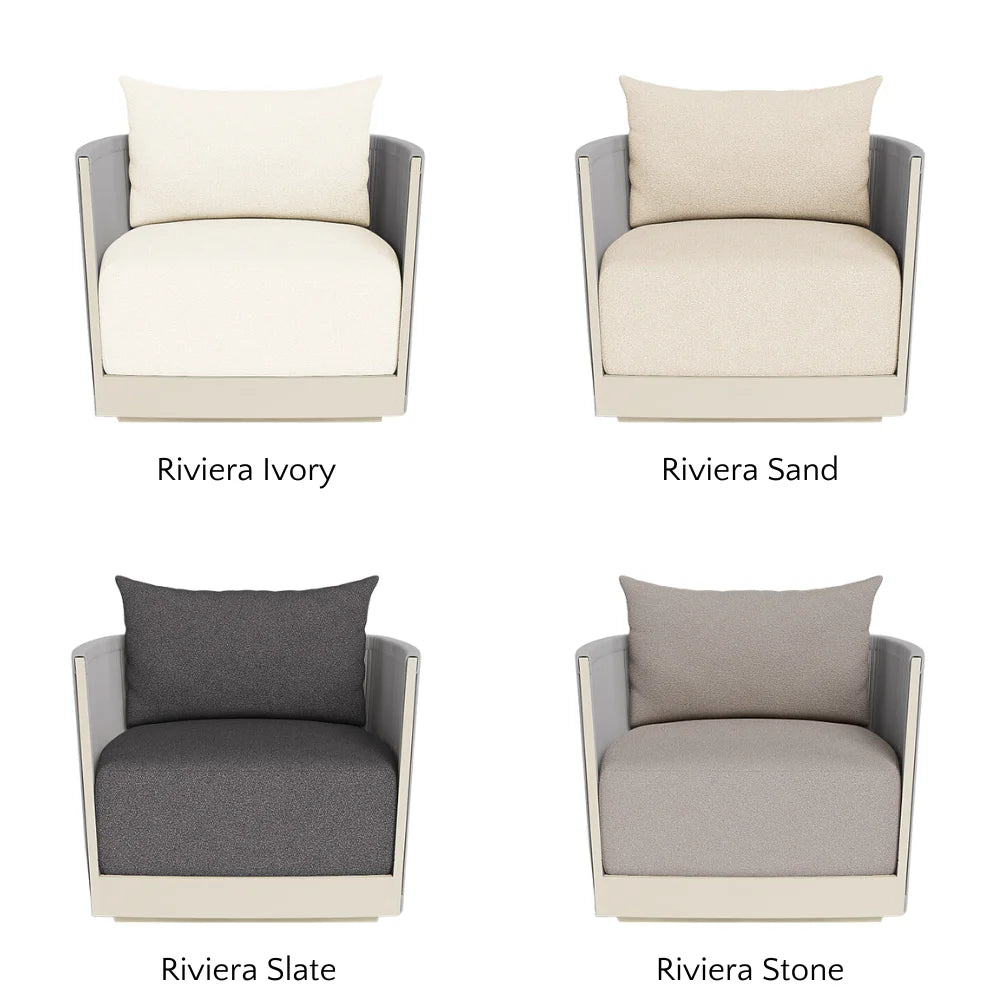 Antigua Outdoor Swivel Lounge Chair - 360 Degree Rotating Patio Furniture with Weather-Resistant Cushion, Perfect for Poolside, Garden, and Backyard Relaxation