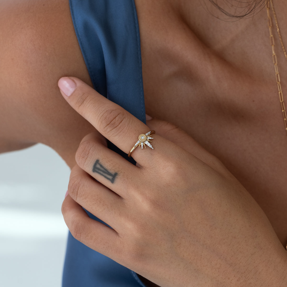 Heavenly Flare Ring - Elegant Cubic Zirconia Statement Ring for Women | Perfect for Evening Parties, Date Nights & Special Occasions